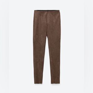 Zara faux suede leggings